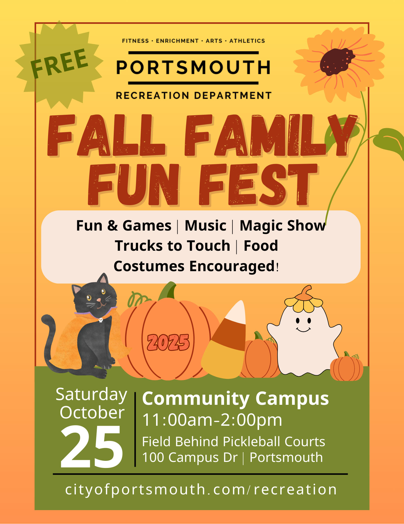 fall family fun fest flyer