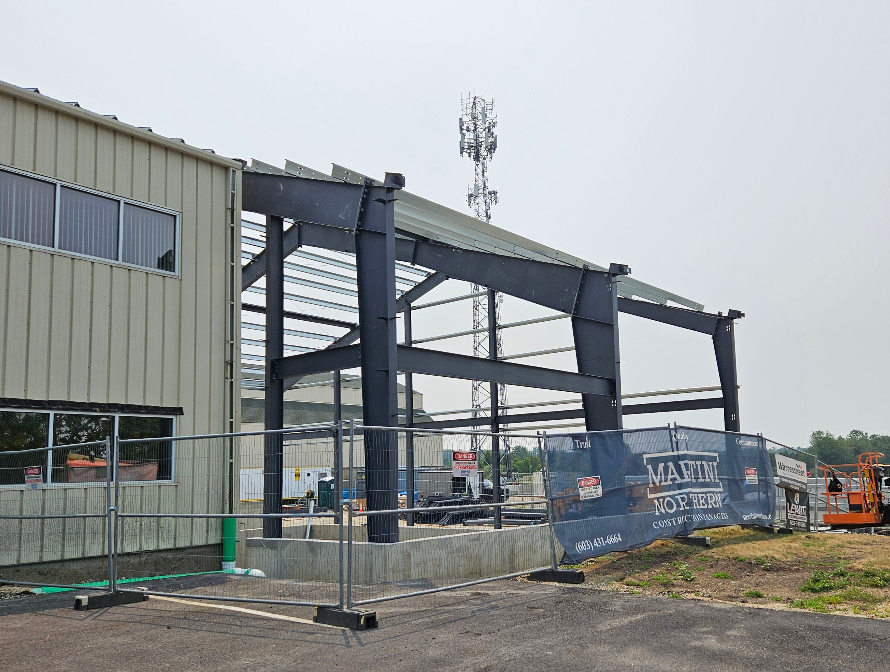 Construction at Public Works Building