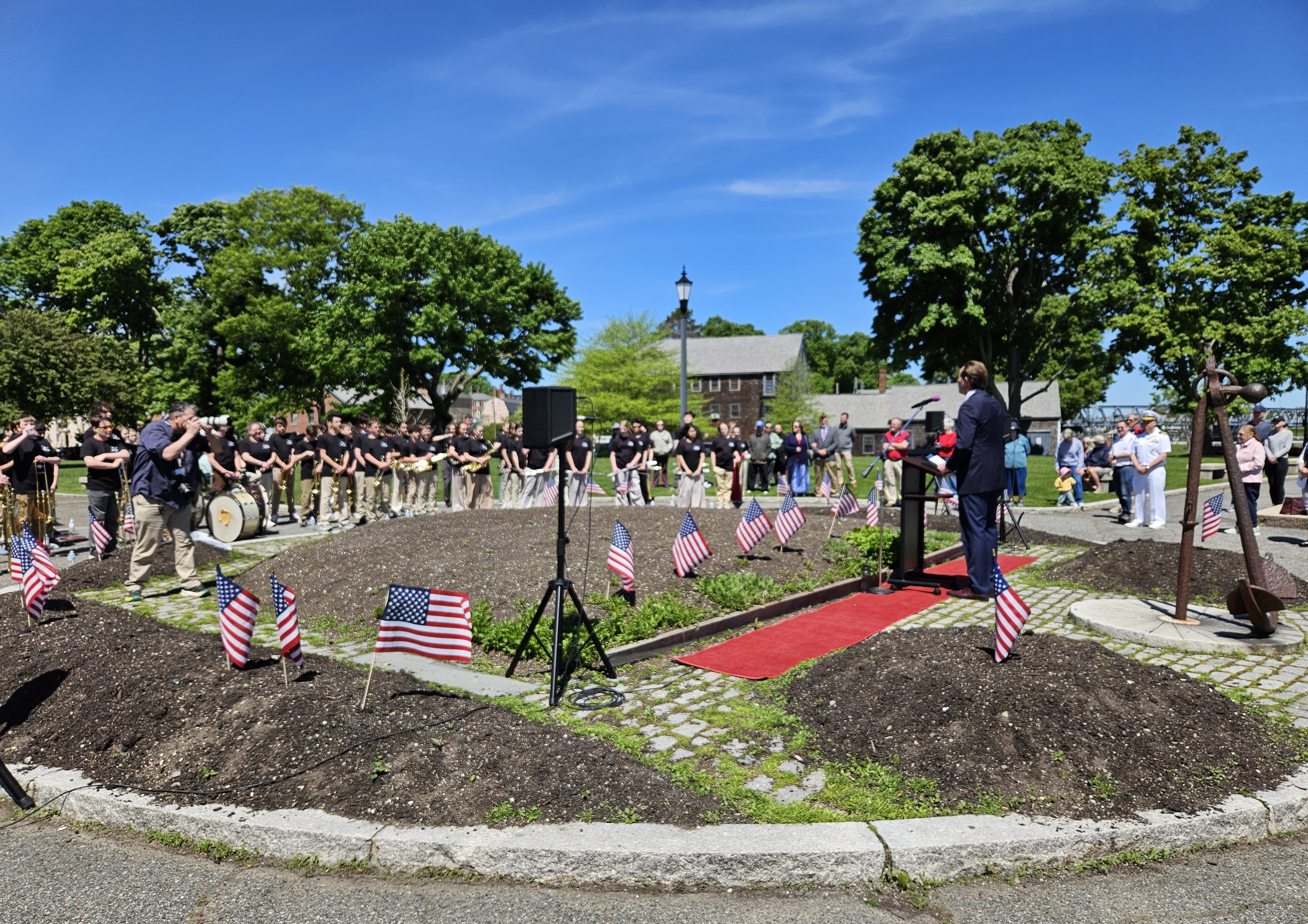 Wreath ceremony in Prescott Park, Portsmouth NH