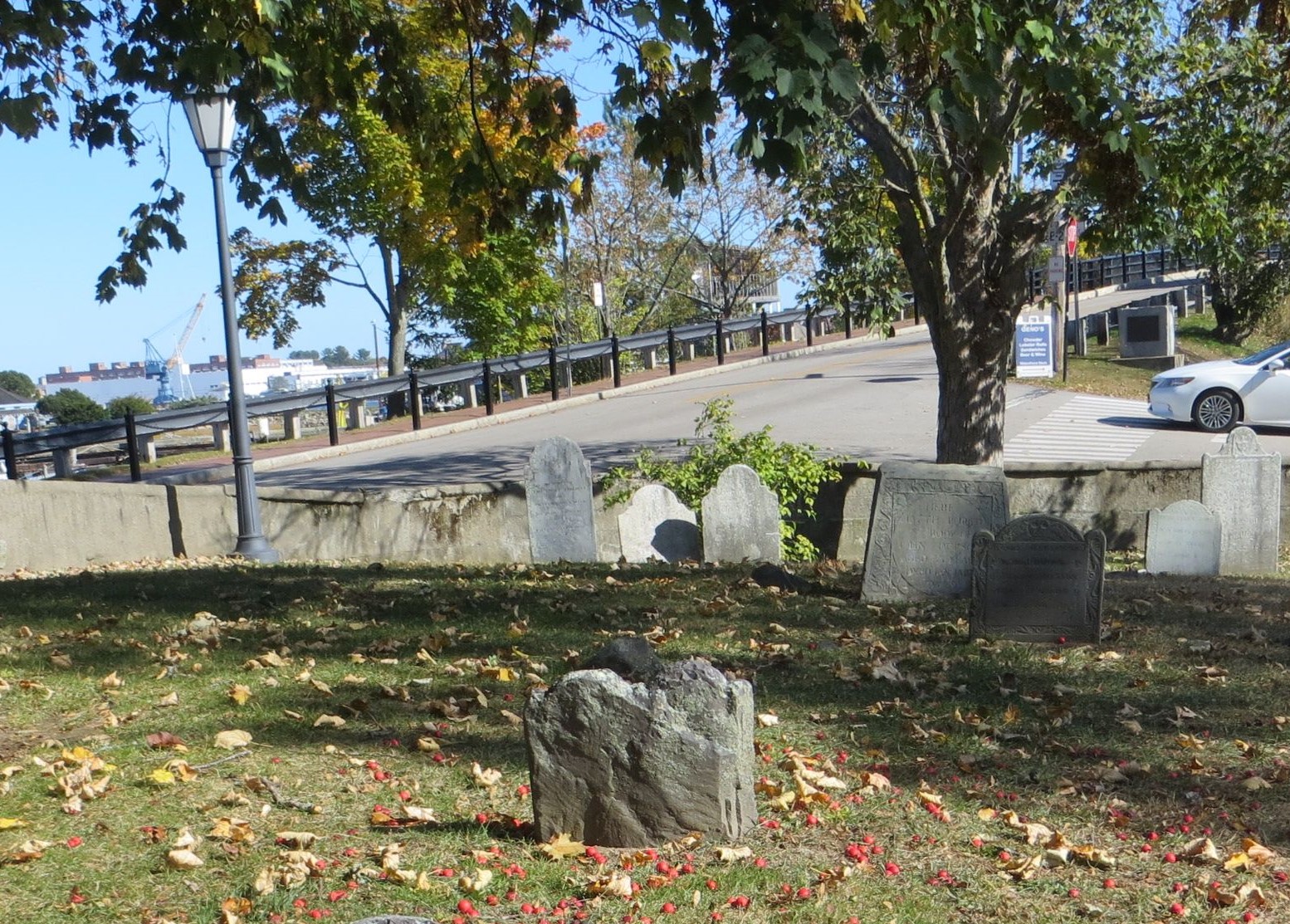 Point of Graves Burial Ground wall