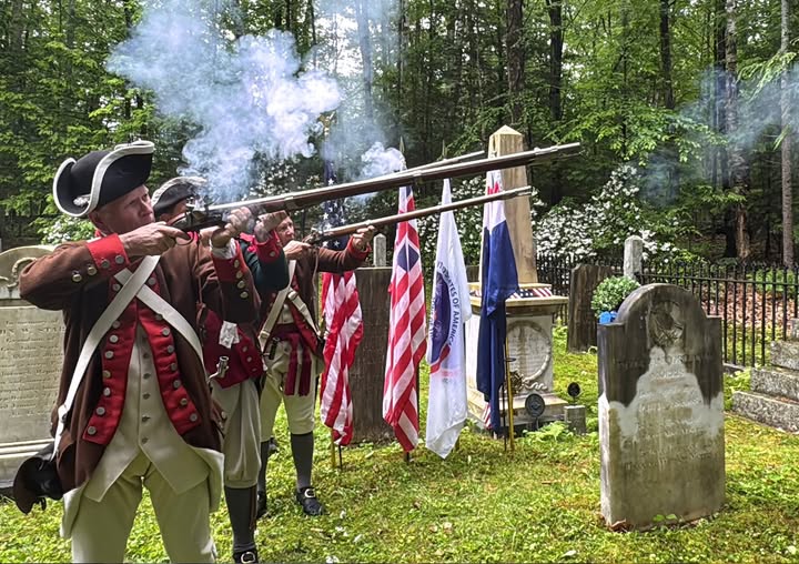 SAR salute to Revolutionary War veterans at North Cemetery in Portsmouth NH