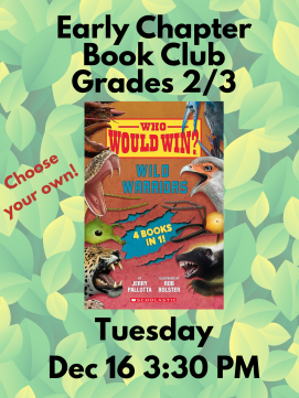 Book Club Grades 2/3 - link to details