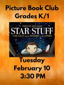 Book Club K/1 February poster-  Star Stuff
