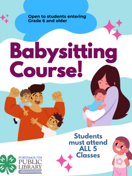 Babysitting Course -- link to caledndar details 