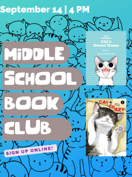 Middle School Book Club -- link to registriation 