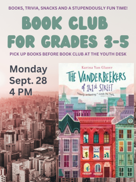 Book Clubs Grade 3- 5 -- link to registration 