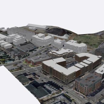3D Model of Deer Street Streetscape - View 1
