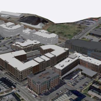 3D Model of Deer Street Streetscape - View 2