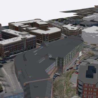 3D Model of Deer Street Streetscape - View 3