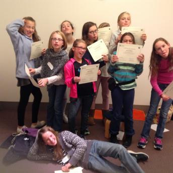 Goofing Around and Celebrating Completing a Class