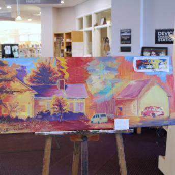 painting in lobby