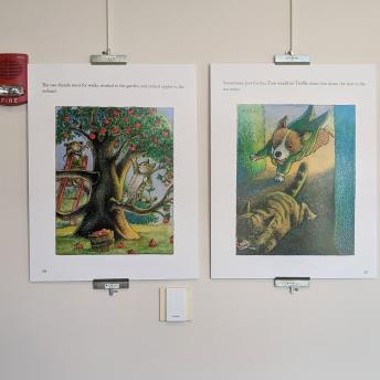 Truffle book pages in the Levenson Room