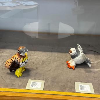 Splash art in display cases