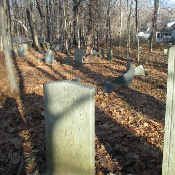 Hall Cemetery before clearing
