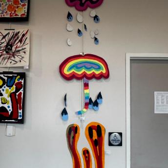 Splash art in the Levenson Room