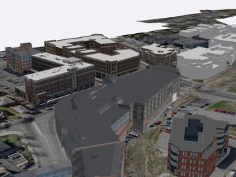 3D Model of Deer Street Streetscape - View 3