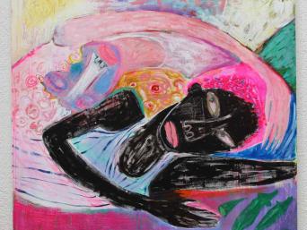 Painting of a reclining figure