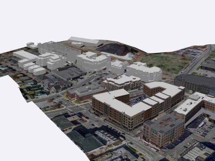 3D Model of Deer Street Streetscape - View 1
