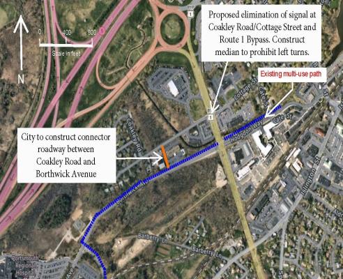 Rte 1 Bypass-Coakley-Cottage intersection redesign