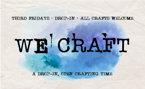 Splotches of blue color with We Craft Drop in Craft Program