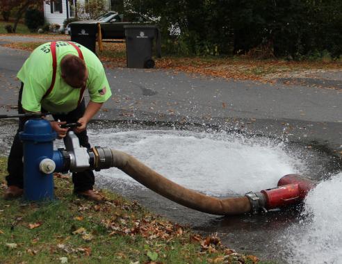 Hydrant flushing
