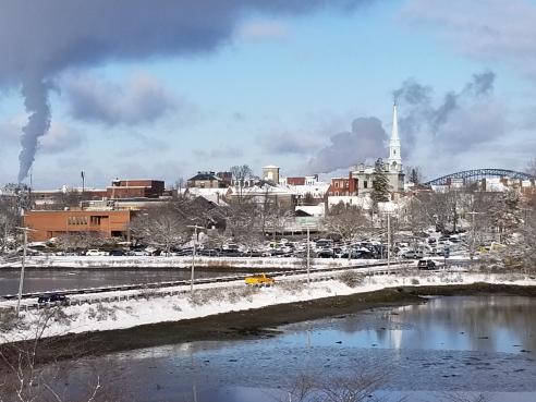 Snowy Portsmouth NH landscape