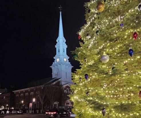 Portsmouth Holiday Tree in Market Square 2024