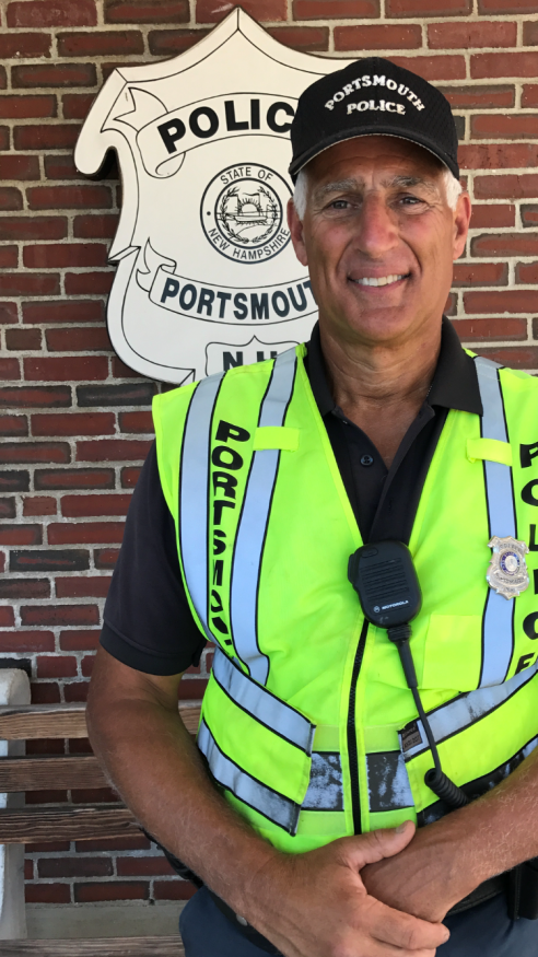 Portsmouth Police Department "Officer Friendly" Kevin Semprini is the Grand Marshall for the 2025 Illuminated Holiday Parade.