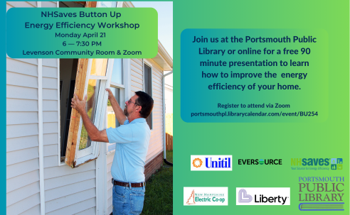 Man installing new window in a home. Button Up Energy Efficiency Workshop