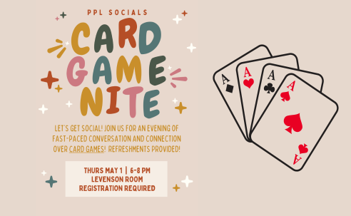 Hand of playing cards Card Game Nite PPL Socials May 1 6 PM