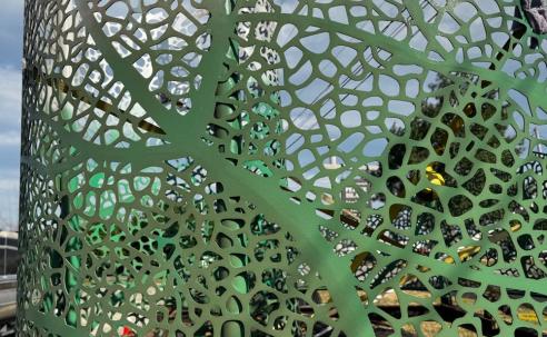 "Spiraling Serenity" sculpture by Vito DiBari