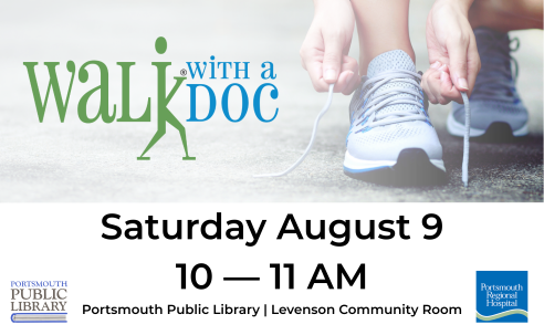 Person Tying their shoe Walk with a Doc Saturday August 9 10-11 AM