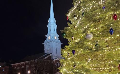 Portsmouth Holiday Tree in Market Square 2024